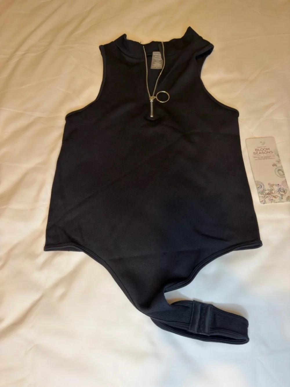 Black Bodysuit w/Zipper - Picture 8 of 9
